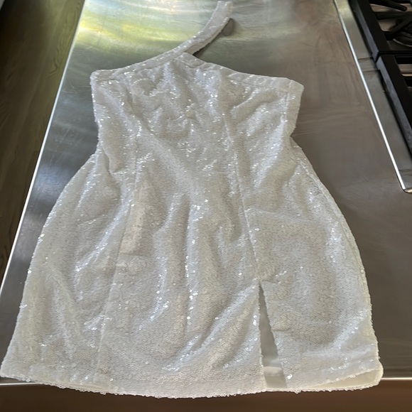 Cicely Mini Dress in White Superdown - Picture 3 of 4